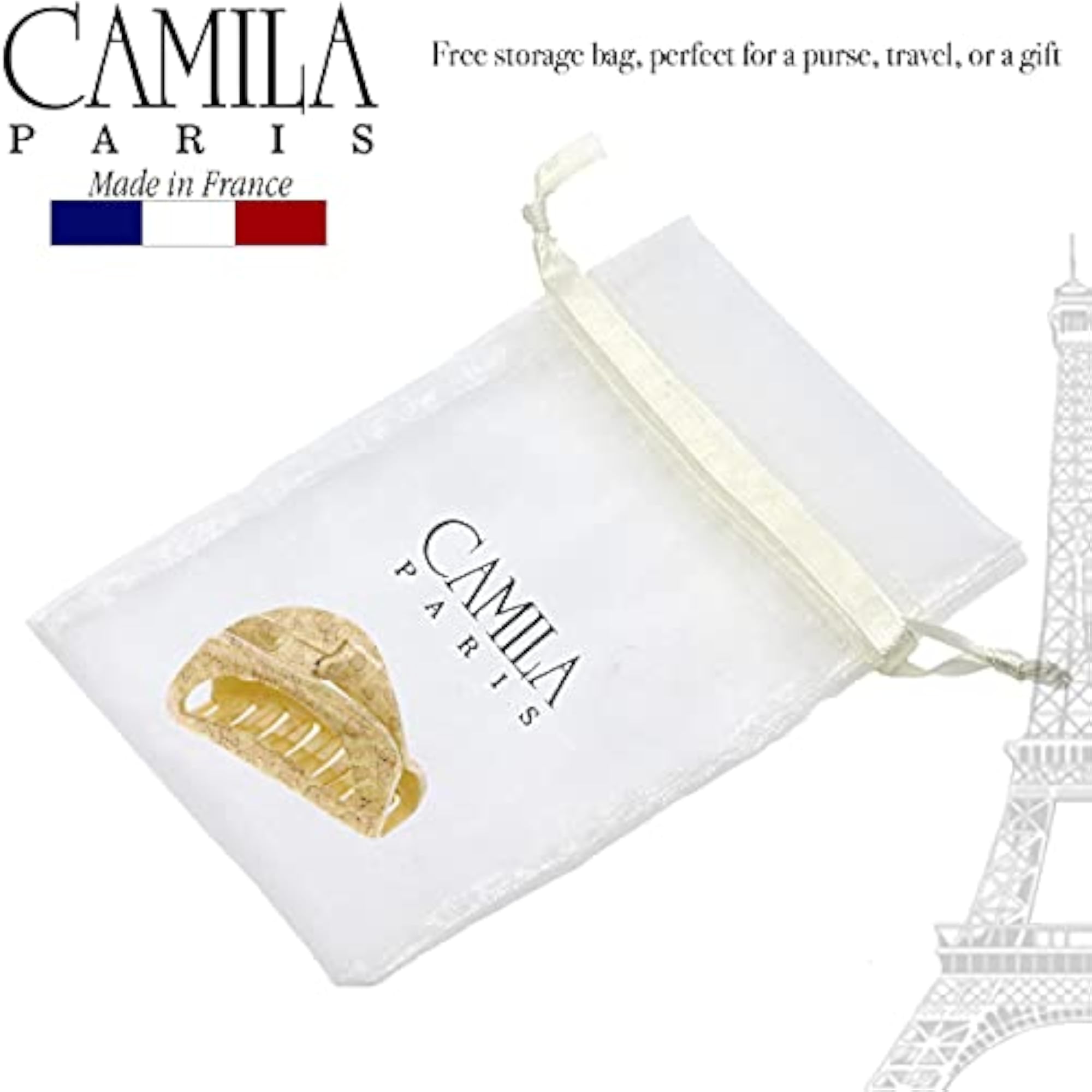 Paris CP3192 French Hair Clips for Women, Medium Beige
